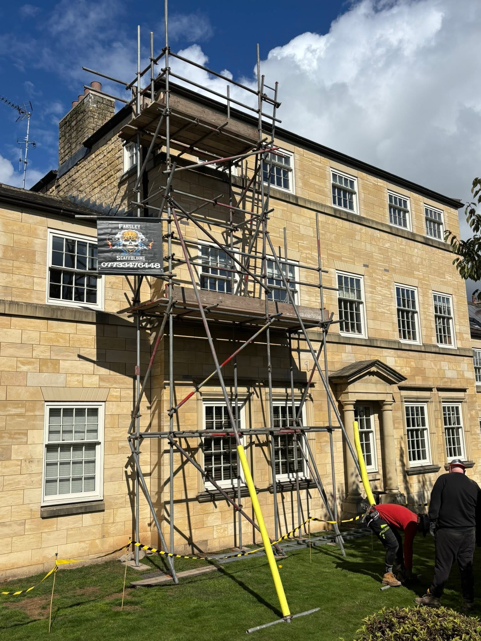 Commercial scaffold erected on a building in Bradford